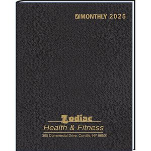 Ruled Monthly Format Stitched to Cover Desk Planner