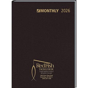 Ruled Monthly Format Stitched To Cover Desk Planner : 32 Page Planner 2026