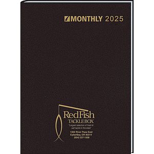 Ruled Monthly Format Stitched To Cover Desk Planner : 32 Page Planner 2026