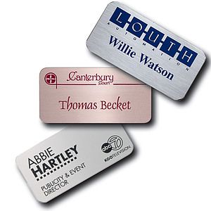 Aspen Metal Standard Name Badge (Standard Size 1-1/2" x 3")