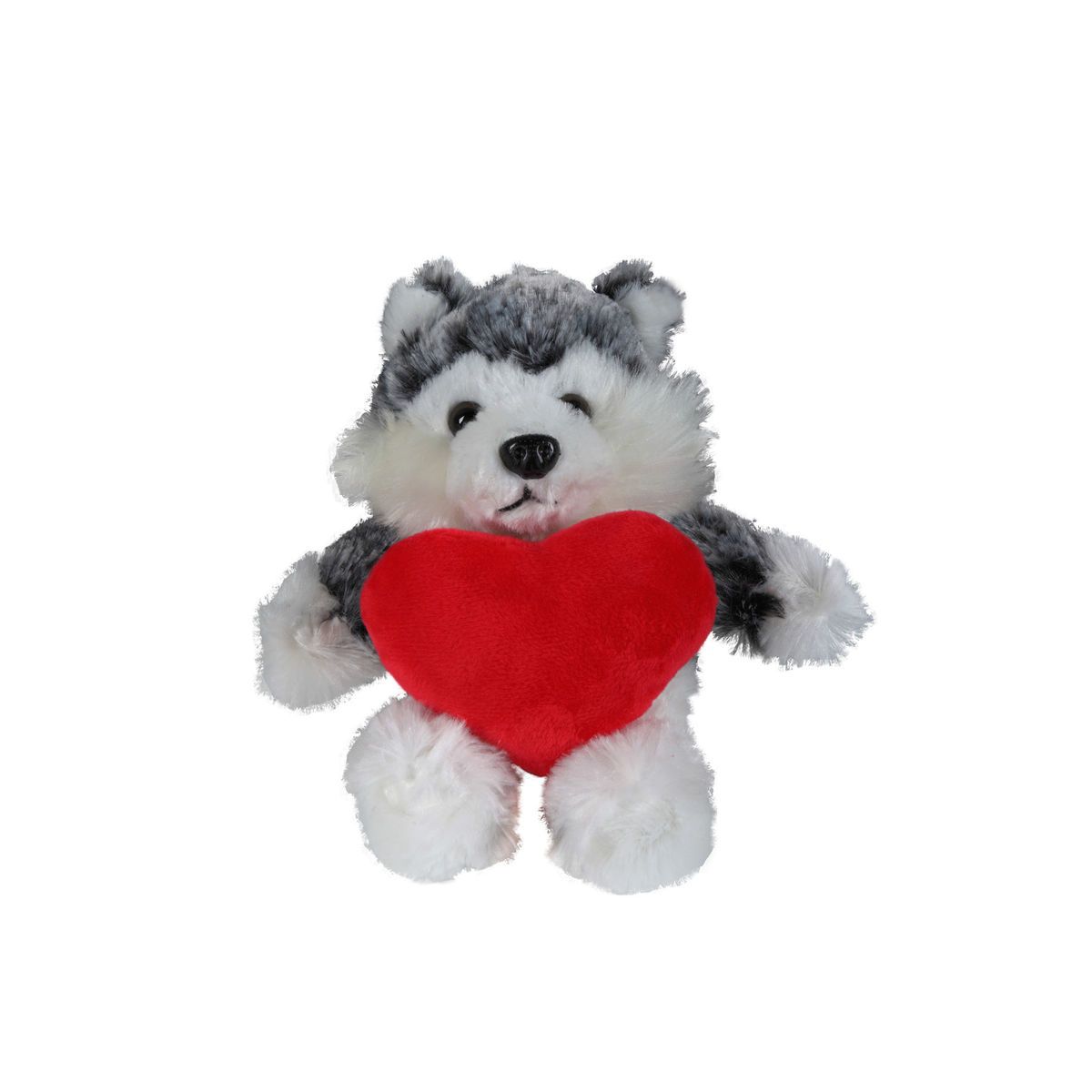 soft plush Husky with heart