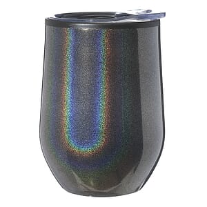 12 oz. Iridescent Stemless Wine Glasses with Lid