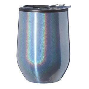 12 oz. Iridescent Stemless Wine Glasses with Lid