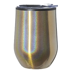 12 oz. Iridescent Stemless Wine Glasses with Lid
