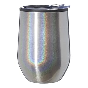 12 oz. Iridescent Stemless Wine Glasses with Lid