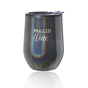 12 oz. Iridescent Stemless Wine Glasses with Lid
