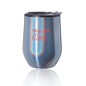 12 oz. Iridescent Stemless Wine Glasses with Lid