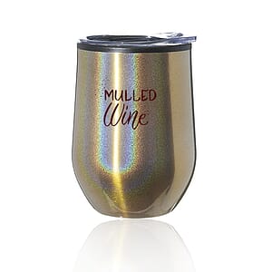 12 oz. Iridescent Stemless Wine Glasses with Lid