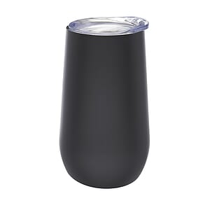 9 oz. Stemless Flute Wine Glasses with Lids