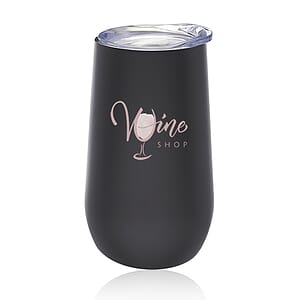 9 oz. Stemless Flute Wine Glasses with Lids
