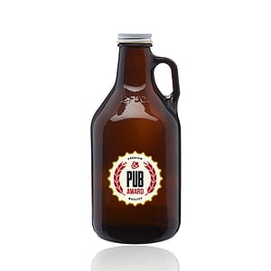 32 oz. Amber Glass Beer Growlers