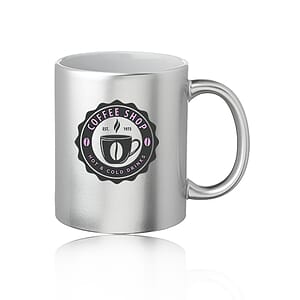 11 oz. Metallic Ceramic Custom Mugs 