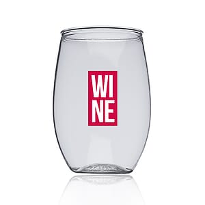 16 oz. Plastic Stemless Wine Glasses 