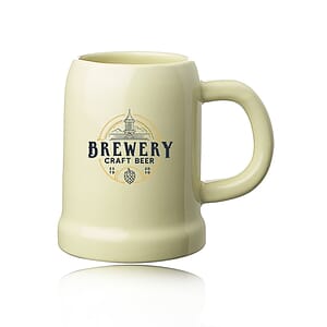 24 oz. Beige Ceramic Beer Mugs