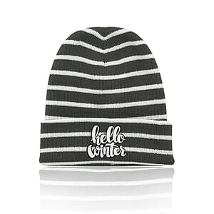 Caribou Striped Knitted Beanies
