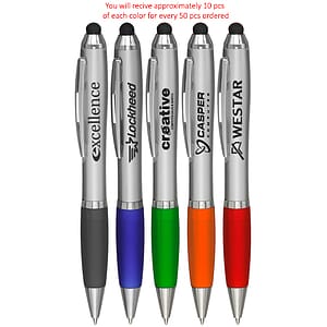 Assorted Color Stylus Ballpoint Pens