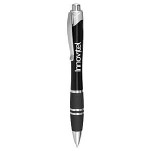 Silver Accent Grip Plastic Pens 
