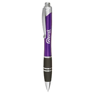 Silver Accent Grip Plastic Pens 