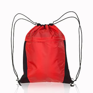 Mesh Accent Drawstring Backpacks