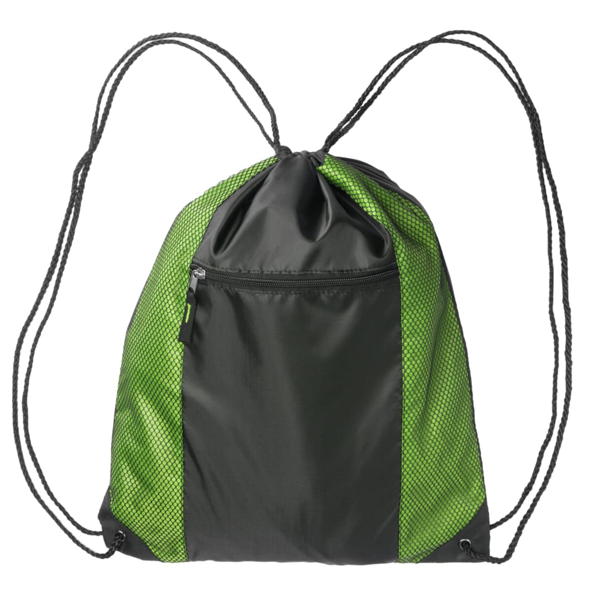 Zipper Pocket Drawstring Bags