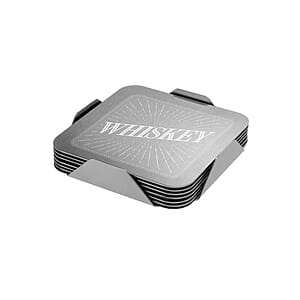 Oshkosh 6-Piece Square Coasters with Stand