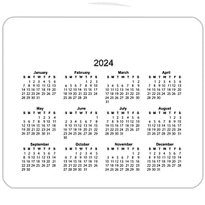 Horizontal Calendar Mouse Pads
