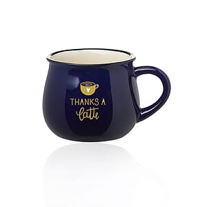 12 oz. Two Tone Glossy Pottery Coffee Mugs