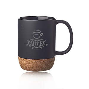 15 oz Matte Cork Bottom Ceramic Mugs