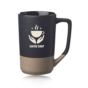 17 oz. Speckle Glazed Two Tone Ceramic Mugs