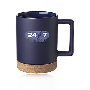 Caldwell 15 oz. Cork Base Ceramic Mugs