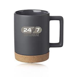 Caldwell 15 oz. Cork Base Ceramic Mugs