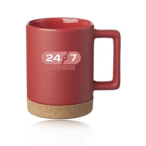 Caldwell 15 oz. Cork Base Ceramic Mugs