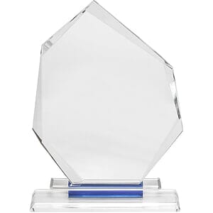 Slanted Heptagon Glass Trophies
