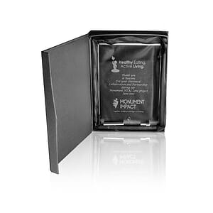 Small Jade Glass Plaque Awards with Stand