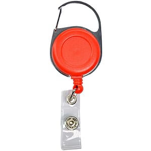 Retractable Carabiner Badge Reel with Belt Clip
