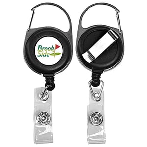 Retractable Carabiner Badge Reel with Belt Clip
