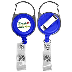 Retractable Carabiner Badge Reel with Belt Clip