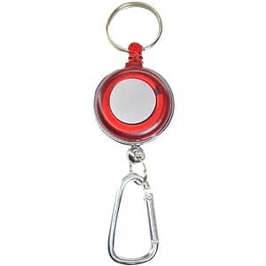Transparent Badge Reel with Carabiner and Keyring