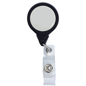 No-Twist Round Retractable Badge with Bulldog Clip