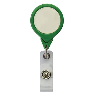 No-Twist Round Retractable Badge with Bulldog Clip