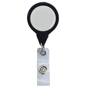 No-Twist Round Retractable Badge with Bulldog Clip
