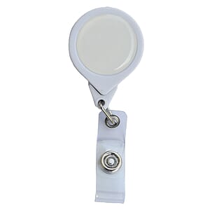 No-Twist Round Retractable Badge with Bulldog Clip