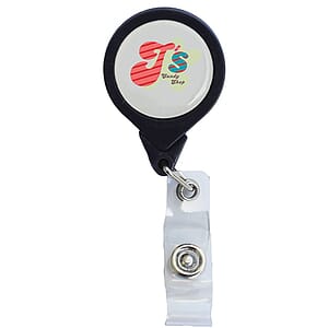 No-Twist Round Retractable Badge with Bulldog Clip