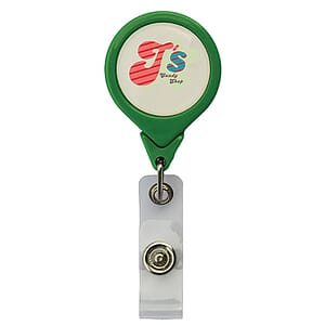 No-Twist Round Retractable Badge with Bulldog Clip
