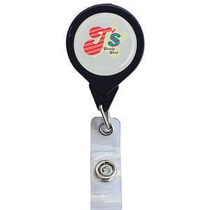 No-Twist Round Retractable Badge with Bulldog Clip