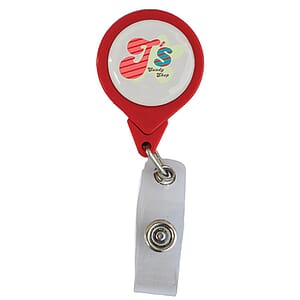 No-Twist Round Retractable Badge with Bulldog Clip
