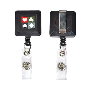 Square Retractable Badge Reel with Belt Clip
