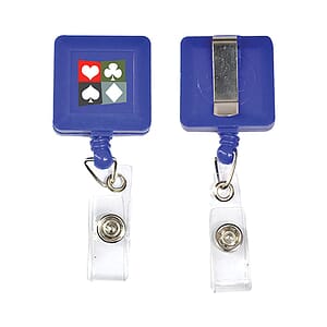 Square Retractable Badge Reel with Belt Clip