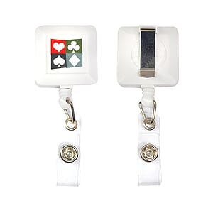 Square Retractable Badge Reel with Belt Clip