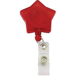 Star Shaped Retractable Badge Reel with Belt Clip